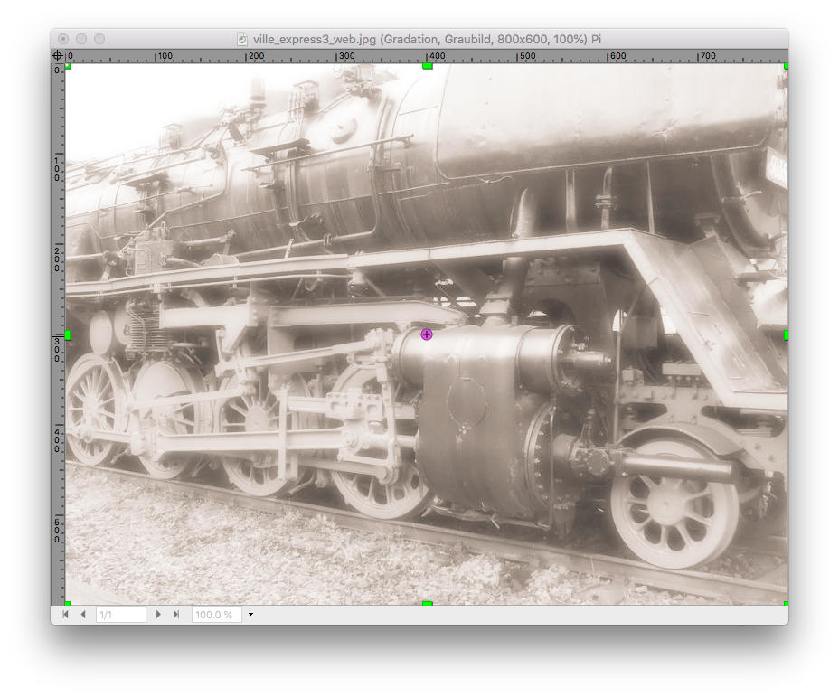 Screenshot PhotoLine Gradation heruntergeregelt